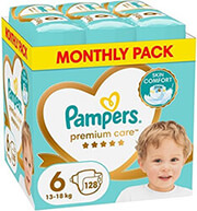 panes pampers premium care no6 13 18kg 128 tmx monthly pack photo