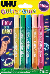 kolla uhu glitter glow in the dark gia xeirotexnies 5 tem x 10ml photo