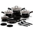 berlinger haus set mageirika skeyi kai ergaleia koyzinas 15 tmx black silver collection bh 6155nl photo