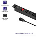 qoltec power strip for rack 19 1u 10a pdu cb 8xiec c13 2m extra photo 2