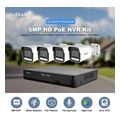 srihome nvs005 4 channels nvr 4 bullet poe 5mp poe065 waterproof cameras extra photo 1