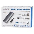 logilink ua0389 external ssd enclosure m2 nvme pcie silver extra photo 5