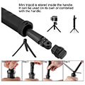 puluz folding stick selfie stick tripod pu202 black extra photo 6