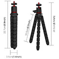 puluz tripod flexible holder with remote control for slr cameras gopro cellphone extra photo 3