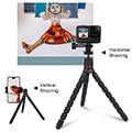 puluz tripod flexible holder with remote control for slr cameras gopro cellphone extra photo 7