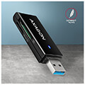 axagon cre s2n external slim card reader 2 slot lun sd microsd extra photo 4