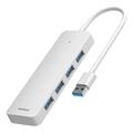 baseus ultrajoy series 4x usb 30 hub lite 15cm moon white extra photo 3