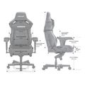 anda gaming chair kaiser 4 xl black fabric extra photo 5