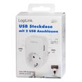 logilink pa0247 socket adapter 1x cee 7 3 2x usb a extra photo 8