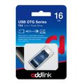 addlink 16gb otg 2 in 1 micro usb usb31 blue ad16gbt55b3  extra photo 1