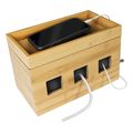 logilink kab0076 cable box 255x140x165 mm bamboo extra photo 3