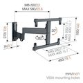 vogel s tvm 3463 full motion tv wall mount extra photo 1