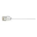 logilink patch cable cat6a tpe slimline white 05m extra photo 1