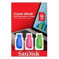 sandisk cruzer blade 16gb usb 20 flash drive 3 pack extra photo 1