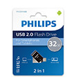 philips 2 in 1 32gb usb 20 micro b otg flash drive midnight black fm32da148b 00 extra photo 1