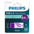 philips click series 64gb usb 32 type c flash drive otg magic purple fm64fd175b 00 extra photo 3