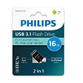 philips 2 in 1 16gb usb 31 type c otg flash drive midnight black fm16dc152b 00 extra photo 1