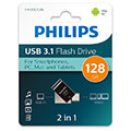 philips 2 in 1 128gb usb 31 type c otg flash drive midnight black fm12dc152b 00 extra photo 1