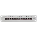 logilink np0041 12 port cat6 10 patch panel light grey extra photo 1