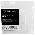 logilink ah0018 hdmi wall plate with 2x hdmi a coupler 2x female white extra photo 5