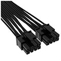 corsair premium individually sleeved 12 4pin pcie gen 5 type 4 600w 12vhpwr power cable black extra photo 1