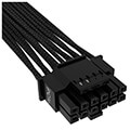 corsair premium individually sleeved 12 4pin pcie gen 5 type 4 600w 12vhpwr power cable black extra photo 2