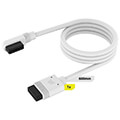 corsair cl 9011130 ww icue link cable 1x600mm straight angled slim white extra photo 1