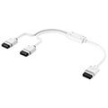 corsair cl 9011132 ww icue link y cable 1x600mm straight angled slim white extra photo 2