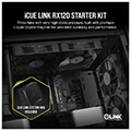 corsair co 9051010 ww rx120 icue link fan starter kit 3 x 120mm black with icue link system hub extra photo 1