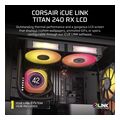 corsair icue link titan 240 rx lcd aio rgb liquid cpu cooler controller black cw 9061022 ww extra photo 1