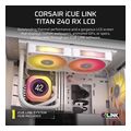 corsair icue link titan 240 rx lcd aio rgb liquid cpu cooler controller white cw 9061025 ww extra photo 1