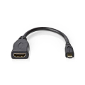 nedis cvgp34790bk02 high speed hdmi cable with ethernet hdmi micro hdmi female 02m extra photo 1