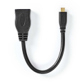 nedis cvgp34790bk02 high speed hdmi cable with ethernet hdmi micro hdmi female 02m extra photo 2