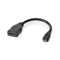 nedis cvgp34790bk02 high speed hdmi cable with ethernet hdmi micro hdmi female 02m extra photo 3