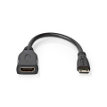 nedis cvgp34590bk02 high speed hdmi cable with ethernet hdmi mini hdmi female 02m black extra photo 1