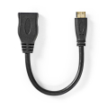 nedis cvgp34590bk02 high speed hdmi cable with ethernet hdmi mini hdmi female 02m black extra photo 2