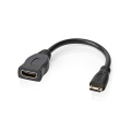 nedis cvgp34590bk02 high speed hdmi cable with ethernet hdmi mini hdmi female 02m black extra photo 3