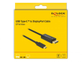 delock 85257 cable usb type c male displayport male dp alt mode 4k 60 hz 3 m black extra photo 2