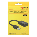 delock 65698 converter usb 31 gen 2 type a male usb type c female active black 15 cm extra photo 1