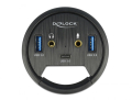 delock 62794 3 port in desk hub usb 1 x usb type c and 2 x usb type a hd audio ports extra photo 1