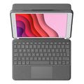 logitech 920 011441 combo touch backlit keyboard case for ipad 10th gen oxford grey extra photo 1