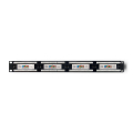 qoltec patch panel 24 ports cat5e utp black extra photo 1