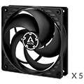 arctic p12 pwm pst fan 120mm value pack black black extra photo 2