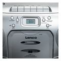 lenco scd 420 portable stereo fm radio with cd player and cassette silver extra photo 2