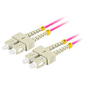 lanberg fiber optic patchcord mm sc upc sc upc duplex lszh om4 50 125 30mm 1m violet extra photo 1