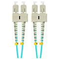 lanberg fiber optic patchcord mm sc upc sc upc duplex lszh om3 50 125 30mm 2m aqua extra photo 2