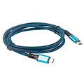 lanberg usb c m m 40 cable 100w 8k 30hz 12m black blue extra photo 1