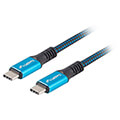 lanberg usb c m m 40 cable 100w 8k 30hz 12m black blue extra photo 2