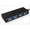 raidsonic icy box ib ac6104 b 4 port hub with usb 30 type a interface extra photo 5