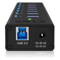 raidsonic icy box ib ac618 7 port hub with usb type a interface and 1x charging port extra photo 2